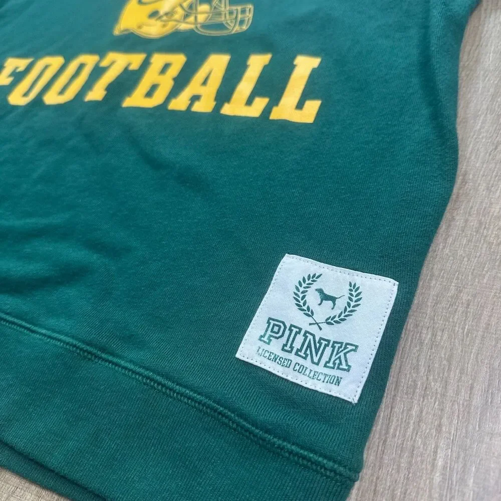 PINK Victoria's Secret Packers Football NFL Womens Medium M Green White Top